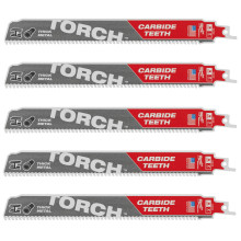 Полотна по металлу для сабельной пилы 5 шт Milwaukee 150 мм 8 TPI Sawzall Torch 48005501