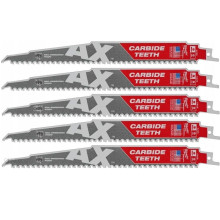 Полотна по дереву для шабельної пили 5 шт Milwaukee 230 мм 5 TPI Sawzall The AX 48005526