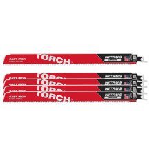 Полотна по металу для шабельної пили 5 шт Milwaukee 300 мм 8 TPI Sawzall Torch Nitrus 48005563