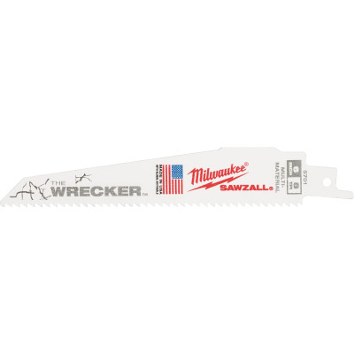 Полотна по металу для шабельної пили 5 шт Milwaukee 150 мм 7/11 TPI Sawzall Wrecker 48005701