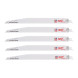 Полотна по металлу для сабельной пилы 5 шт Milwaukee 300 мм 7/11 TPI Sawzall Wrecker 48005711