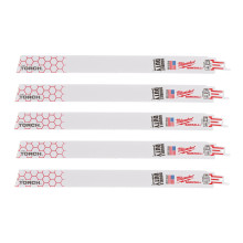 Полотна по металлу для сабельной пилы 5 шт Milwaukee TORCH 300 мм 18 TPI S 1226 BEF/S 1227 BEF 48005789