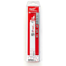 Полотна по металу для шабельної пили 25 шт Milwaukee TORCH 230 мм 18 TPI S 1126 BEF/S 1127 BEF 48008788