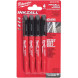 Маркер чёрный 4 шт Milwaukee INKZALL Ultra Fine Point 48223154
