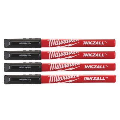 Набір ручок 4 шт Milwaukee INKZALL Fine Tip 48223164