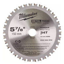 Диск пильний по сталі Milwaukee F 150х20х34 48404080