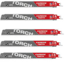 Полотна по металлу для сабельной пилы 5 шт Milwaukee TCT TORCH 230 мм 8 TPI S 1155 CHC 48475502