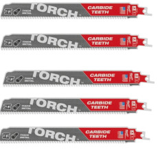 Полотна по металу для шабельної пили 5 шт Milwaukee TCT TORCH 230 мм 8 TPI S 1155 CHC 48475502