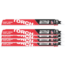 Полотна по металу для шабельної пили 5 шт Milwaukee 230 мм TCT TORCH NITRUS 8 TPI S 1155 CHC 48475562