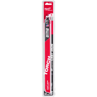 Полотна по металу для шабельної пили 5 шт Milwaukee TCT TORCH NITRUS 300 мм 8 TPI S 1255 CHC 48475563
