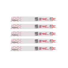 Полотна по металу для шабельної пили 5 шт Milwaukee TORCH 230 мм 10 TPI S 1126 BEF/S 1127 BEF 48475788