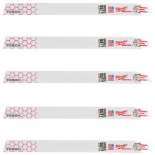Полотна по металу для шабельної пили 5 шт Milwaukee TORCH 300 мм 18 TPI S 1226 BEF/S 1227 BEF 48475789