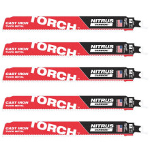 Полотна по металу для шабельної пили 5 шт Milwaukee TCT TORCH NITRUS 230 мм 10 TPI S 1155 HHM 48476552