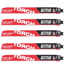 Полотна по металу для шабельної пили 5 шт Milwaukee TCT TORCH NITRUS 230 мм 10 TPI S 1155 HHM 48476552
