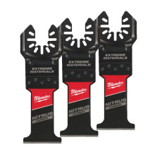 Занурювальні полотна-насадки для реноватора універсальні 3 шт Milwaukee Multi-Mat blade Nit.Carbide 35х50 мм Openlock 48851573