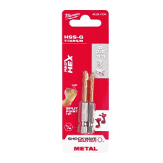 Свёрла по металлу 2 шт Milwaukee RedHEX HSS-G TiN 2.5х19х62 мм 48894704