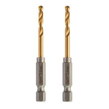 Свердла по металу 2 шт Milwaukee RedHEX HSS-G TiN 3.5х25х69 мм 48894707