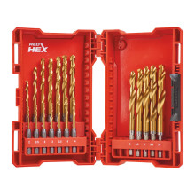 Набір свердел по металу Milwaukee RedHEX HSS-G TiN 19 шт 2-10 мм 48894760