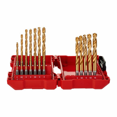 Набір свердел по металу Milwaukee RedHEX HSS-G TiN 19 шт 2-10 мм 48894760