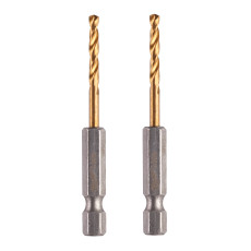 Свердла по металу 2 шт Milwaukee RedHEX HSS-G TiN 3х23х65 мм 48894763
