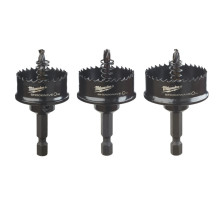 Набір біметалевих коронок по металу 3 шт Milwaukee Shockwave Holesaw Set 22-35 мм 49224800
