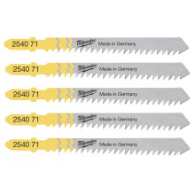 Полотна по дереву для лобзика 5 шт Milwaukee 75х3 мм T 111 C 4932254071