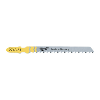 Полотна по дереву для лобзика 5 шт Milwaukee 75х4 мм T 101 D 4932274351
