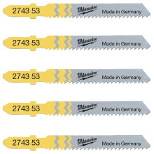 Полотна по дереву для лобзика 5 шт Milwaukee 50х2 мм T 119 B 4932274353
