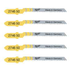 Полотна по дереву для лобзика 5 шт Milwaukee 50х2 мм T 119 BO 4932274650