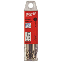 Двухсторонние свёрла по металлу 10 шт Milwaukee HSS-G 3.2х14х52 мм 4932352226