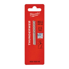 Свёрла по металлу 2 шт Milwaukee Thunderweb HSS-G DIN338 2.5х30х57 мм 4932352348