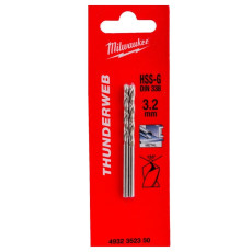 Свердла по металу 2 шт Milwaukee Thunderweb HSS-G DIN338 3.3х36х65 мм 4932352350
