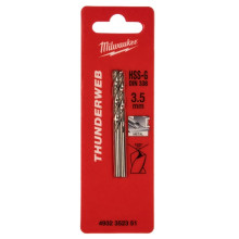 Свердла по металу 2 шт Milwaukee Thunderweb HSS-G DIN338 3.5х39х70 мм 4932352351