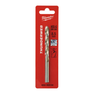 Свердло по металу Milwaukee Thunderweb HSS-G DIN338 8.5х75х117 мм 4932352364