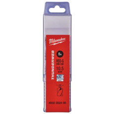Свердла по металу 5 шт Milwaukee Thunderweb HSS-G DIN338 10.5х87х133 мм 4932352400