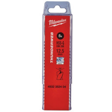 Свердла по металу 5 шт Milwaukee Thunderweb HSS-G DIN338 12.5х101х151 мм 4932352404