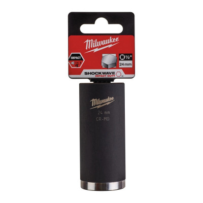 Головка торцева ударна подовжена Milwaukee Shockwave 24 мм 1/2” 4932352857