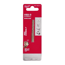 Свердла по металу 2 шт Milwaukee RED COBALT HSS-Co DIN338 2.5х30х57 мм 4932363251