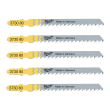Полотна по дереву для лобзика 5 шт Milwaukee 75х4 мм T 101 DP 4932373080
