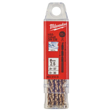 Свердла по металу 10 шт Milwaukee RED COBALT HSS-Co DIN338 2.5х30х57 мм 4932373335
