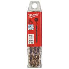 Свердла по металу 10 шт Milwaukee RED COBALT HSS-Co DIN338 3.2х36х65 мм 4932373337