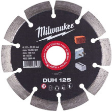 Круг алмазний по бетону армованому Milwaukee DUH 125 125х22.23х2.3 мм 4932399540