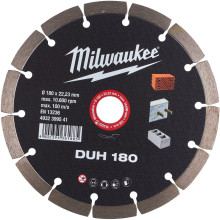 Круг алмазний по бетону армованому Milwaukee DUH 180 180х22.23х2.4 мм 4932399541