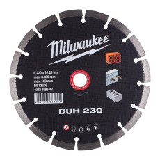 Круг алмазний по бетону армованому Milwaukee DUH 230 230х22.23х2.6 мм 4932399542