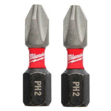 Біти ударні 2 шт Milwaukee Shockwave PH2 25 мм 4932430852