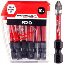 Біти ударні подовжені 10 шт Milwaukee Shockwave PZ2 50 мм 4932430866