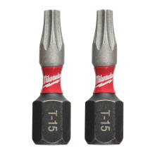 Біти ударні 2 шт Milwaukee Shockwave T15 25 мм 4932430872