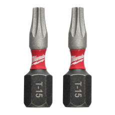Біти ударні 2 шт Milwaukee Shockwave T15 25 мм 4932430872