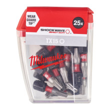 Біти ударні 25 шт Milwaukee Shockwave T15 25 мм 4932430873