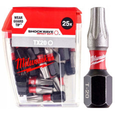 Біти ударні 25 шт Milwaukee Shockwave T20 25 мм 4932430875